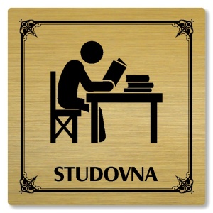 Studovna, 80x80mm, zlatá, Nebraska